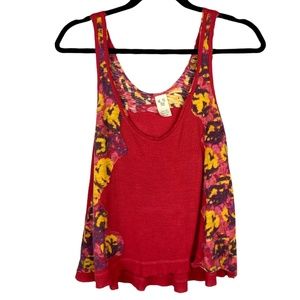 We The Free Waffle Knit Tie-die Tank Blouse